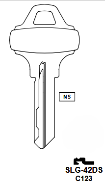 JMA Pro Line Key Blank for Schlage (Everest) | SLG-42DS | C123 | Nickel-Silver