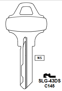 JMA Pro Line Key Blank for Schlage (Everest ) | SLG-43DS | C145 | Nickel-Silver