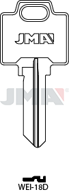 JMA Key Blank for Weiser | WEI-18D | WR6 | Nickel-Plated