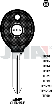 JMA Automotive Transponder Key for Jeep/Dodge/Chrysler | Y160-PT | Nickel-Plated