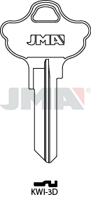 JMA Key Blank for Kwikset | KWI-3D | KW9 | Nickel-Plated
