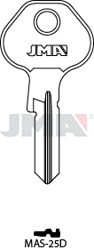 JMA Key Blank for Master Lock | MAS-25D | M25 | Nickel-Plated