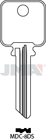 JMA Key Blank for Medeco (Patriot) | MDC-8DS | Nickel-Silver
