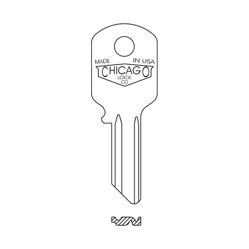 Chicago DK-P-9 Original 4-Pin Tumbler Key Blank