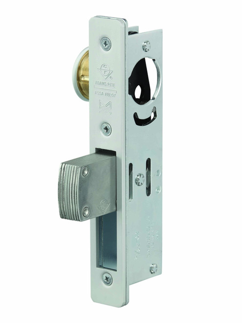 MS Series Deadlock | Flat Faceplate | 1-1/2" Backset | Clear Anodized