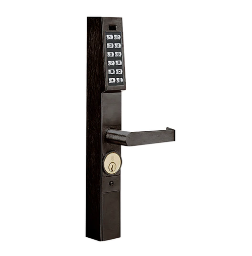 Pushbutton Aluminum Door Trim | 2000 Users | 40,000 Event Audit Trail | Straight Lever | Oil-Rubbed Bronze