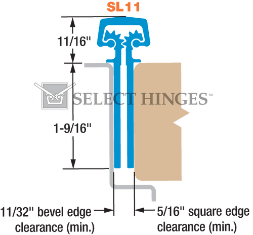 Concealed Flush-Mounted Continuous Hinge