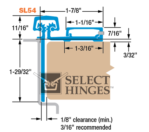 Half-Surface Continuous Hinge