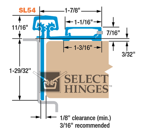 Half-Surface Continuous Hinge