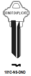 100C-NS-DND Key Blank for Schlage (5-Pin) | Nickel-Silver | Standard Bow | DND