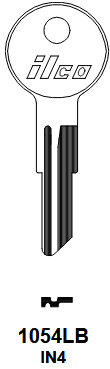 1054LB-IN4 Key Blank for Ilco | Nickel-Plated