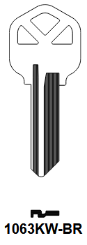 1063KW-BR Look-Alike Key Blank for Kwikset | Brass