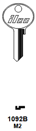1092B-M2 Key Blank for Master Lock | Nickel-Plated