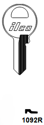 1092R Key Blank for Master Lock | Nickel-Plated