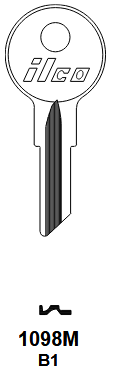 1098M-B1 Automotive Key Blank for Freightliner | Nickel-Plated