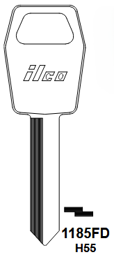 1185FD-H55 Automotive Key Blank for Ford | Nickel-Plated