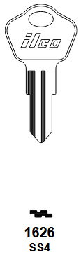 1626-SS4 Key Blank for Sentry Safes | Nickel-Plated