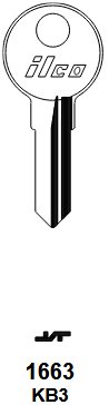 1663-KB3 Key Blank for Kimball | Nickel-Plated
