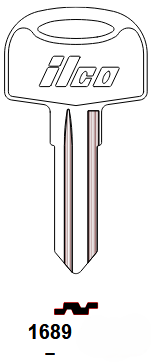 1689 Key Blank for Cole-Hersee | Nickel-Plated