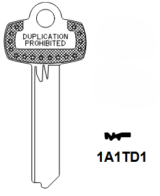 1A1TD1 Look-Alike Key Blank for Best/Falcon | Nickel-Silver | Best TD