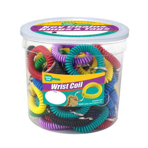 Key Wrist Coil Jelly with 7/8" Nickel Plated Tempered Steel Ring | Assorted | 50 Medium Jar