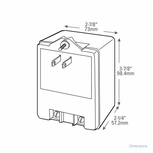 Plug-In Transformer, 115VAC to 24VAC Only