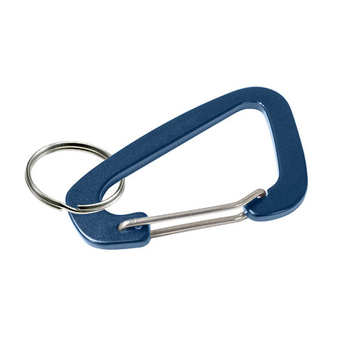 Boomerang Shaped C-Clip Includes .78" Nickel Plated Split Key Ring | Lightweight Aluminum | Midnight Navy |10/Pack