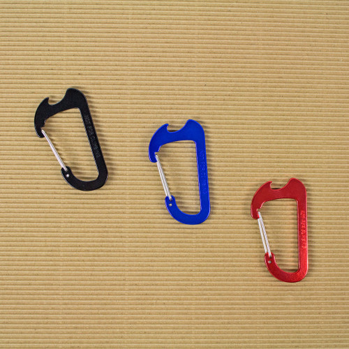 C-Clip with Built-in Bottle Opener | Lightweight Aluminum | Red | 10/Pack