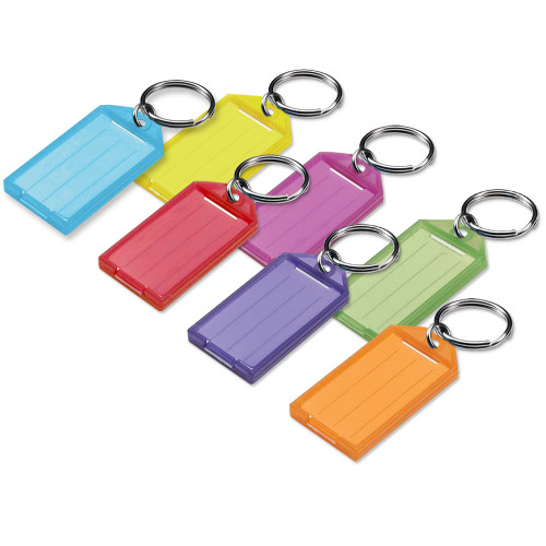 ID Key Tag with Flap & Split Ring | Assorted | 100/box