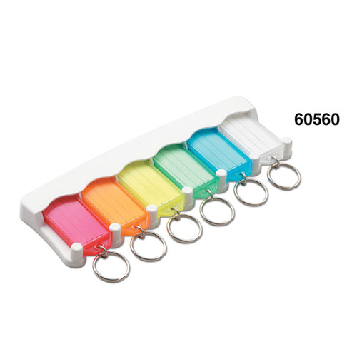 Lucky Line 6 Key Tag Rack White | 1/CD