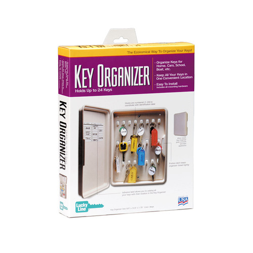 Key Organizer Cabinet |24 Hooks | Polypropylene with Mounting Screw | 1/Each