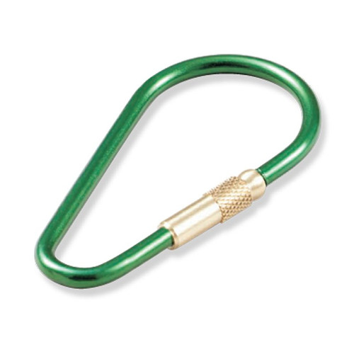 Oval Key Ring, 2-3/8" Length Anodized Aluminum | Green | 20/Pack