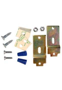 Mounting kit (2-mounting tabs, 2-mounting screws, 2-press nuts, adhesive shims, 2-wire nuts), Black