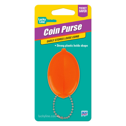 Key Coin Holder | 3" Length x 2" Width, Plastic with 4-1/2" Nickel Plated Steel Ball Chain | 1/Card