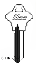 A1145L-SC20 Key Blank for Schlage (6-Pin) | Nickel-Silver