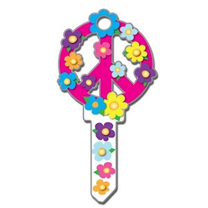 Key Shapes Peace Sign Schlage | 1/Card