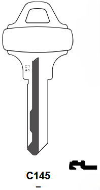 C145 Look-Alike Key Blank for Schlage Everest | Nickel-Silver