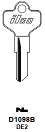 D1098B-DE2 Key Blank for Dexter | Nickel-Plated