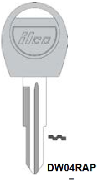 DW04RAP Automotive Key Blank for Daewoo | Nickel-Plated