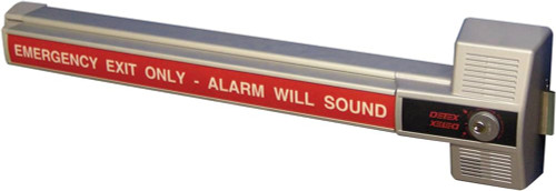 Alarmed Deadbolt Panic Hardware | Gray