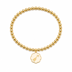 Arrow Charm On Gold Bracelet