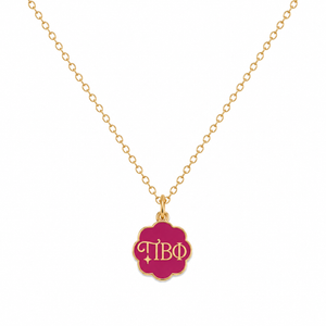 Greek Letters Charm Necklace 1.5mm Chain