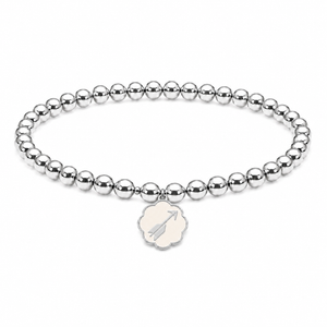 Arrow Charm On Silver Bracelet