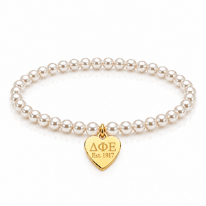 Pearl with Heart Tag Bracelet