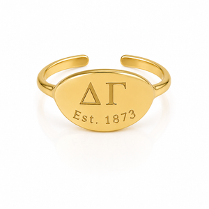 Oval Tag Ring- Gold