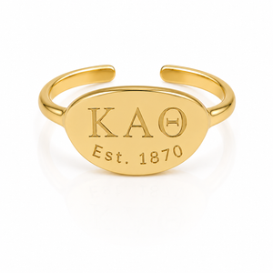 Oval Tag Ring- Gold