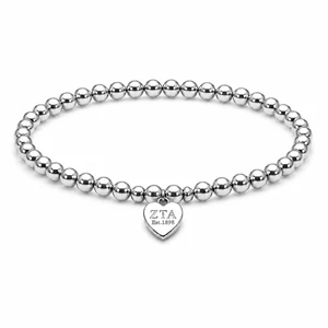 Mini Color Pop Heart Tag Bracelet - Silver