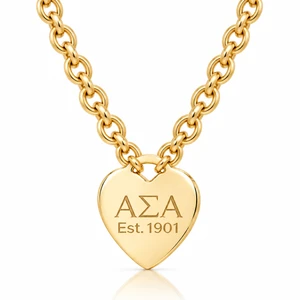 heart tag gold: 4mm chain - asa
