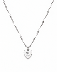 mini heart color pop necklace - stainless steel