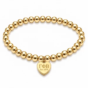 Color Pop Heart Tag Gold Bracelet